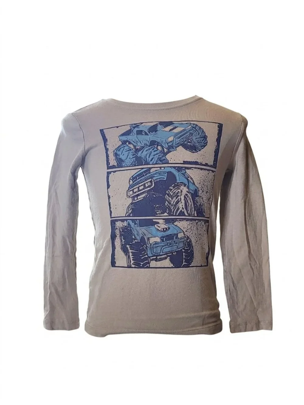 OshKosh Originals Kids Beige Monster Truck Long Sleeve Tee Size 6